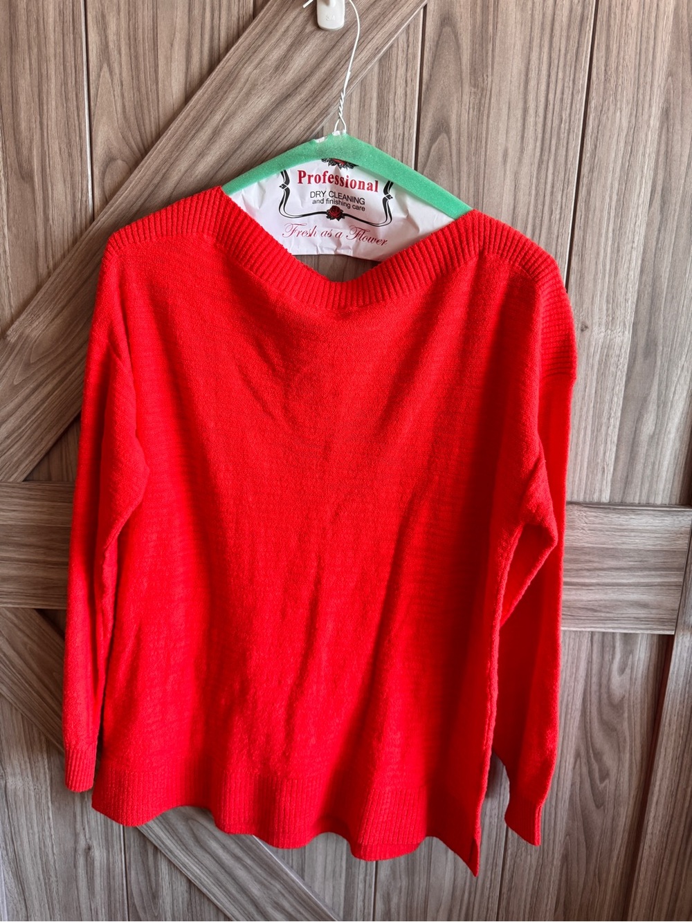 LOFT Red Ribbed Knit Sweater - Picture 2 of 3